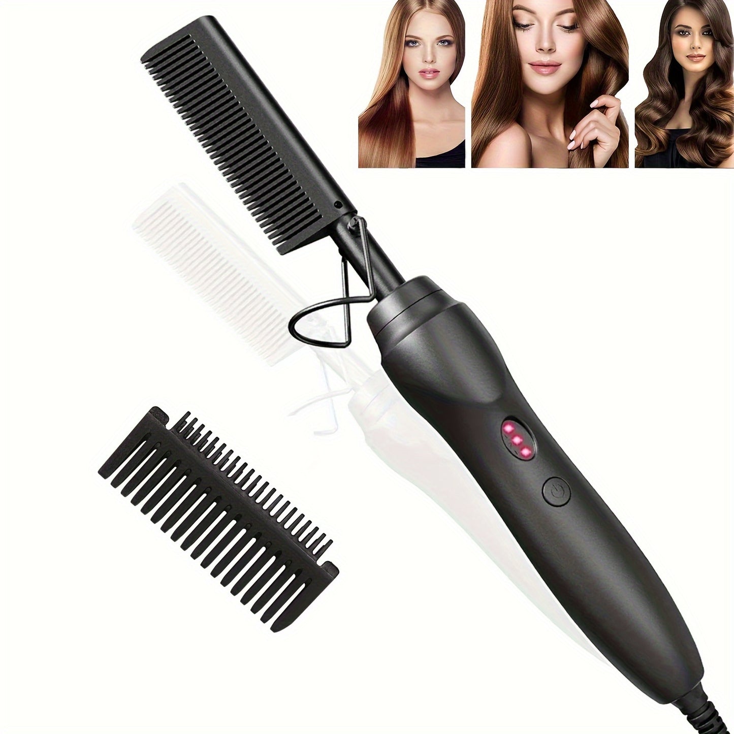 Soft Touch Portable Ceramic Hot Comb Curler