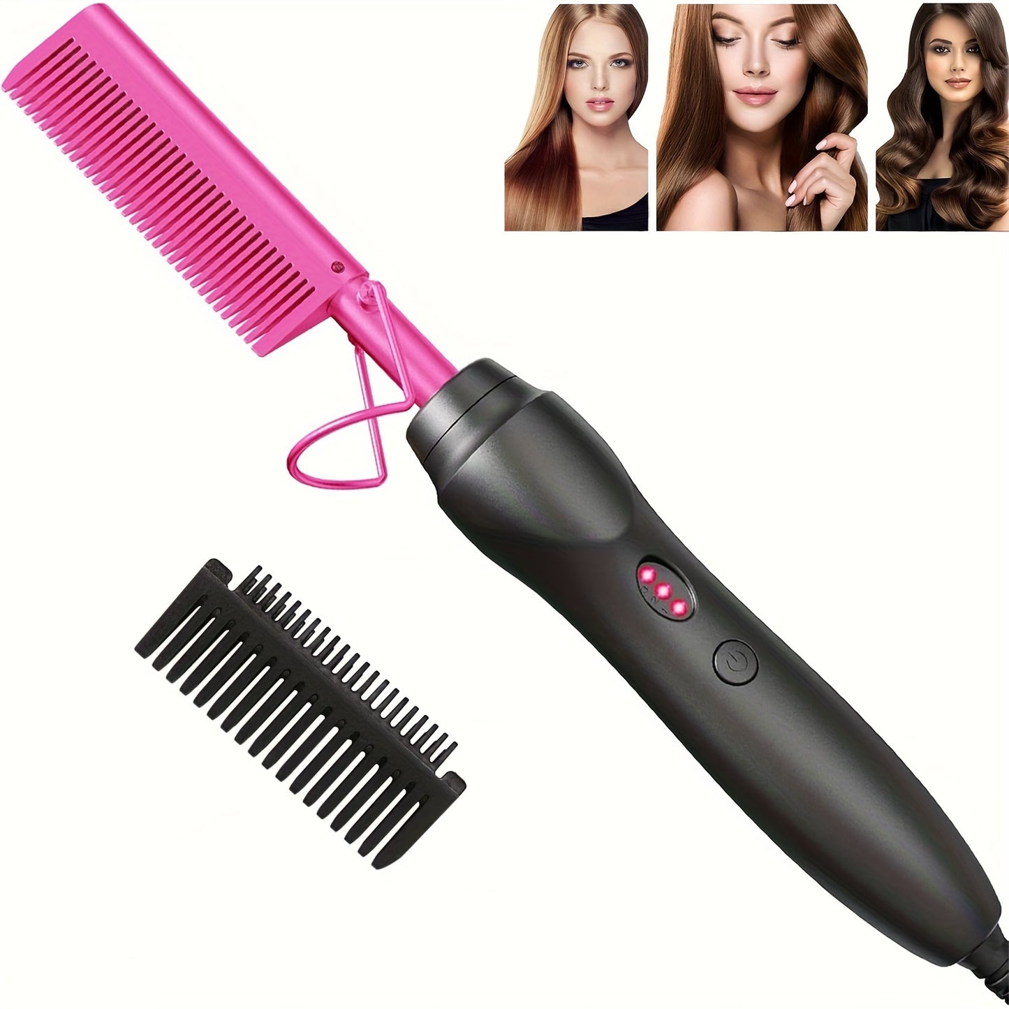 Soft Touch Portable Ceramic Hot Comb Curler